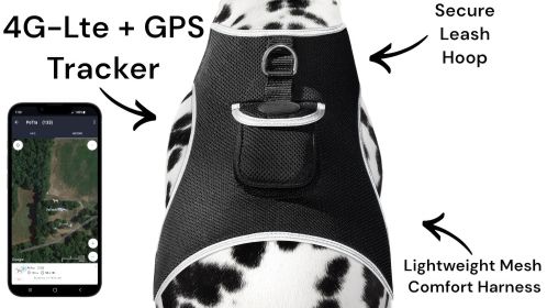 Waterproof GPS Collar Cell Phone Pet Tracker with Rechargeable Battery Size:S